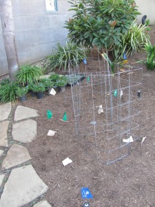 fountain mock-up with wire mesh